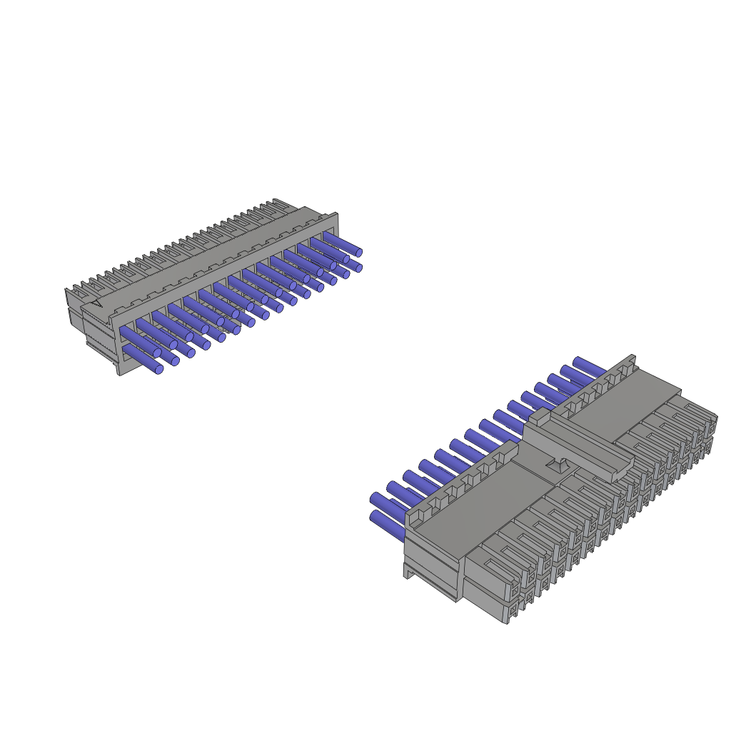 Samtec-MMSD-15-22-L-04.00-D-K-LDX Cable Assembly AC Power Cable Assembly 0.101m Power to Power 30 to 30 POS SKT-SKT Crimp-Crimp 22AWG