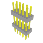 Conn Board Stacker HDR 10 POS 2mm Solder ST Top Entry Thru-Hole Bulk