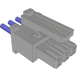 Samtec-MMSST-03-24-L-14.00-S-K Cable Assembly AC Power Cable Assembly 0.355m Power 3 POS SKT Crimp 24AWG