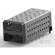 TE Connectivity-1-2007637-8 电话及电信连接器 Conn SFP+ RCP 80 POS 0.4mm Press Fit RA Thru-Hole 80 Terminal 4 Port Package