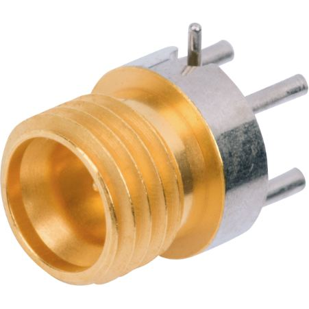 Amphenol-3212-60037 RF-Steckverbinder Conn SMPM 0Hz to 40GHz 50Ohm Solder ST SMD PL Gold Over Nickel Tray