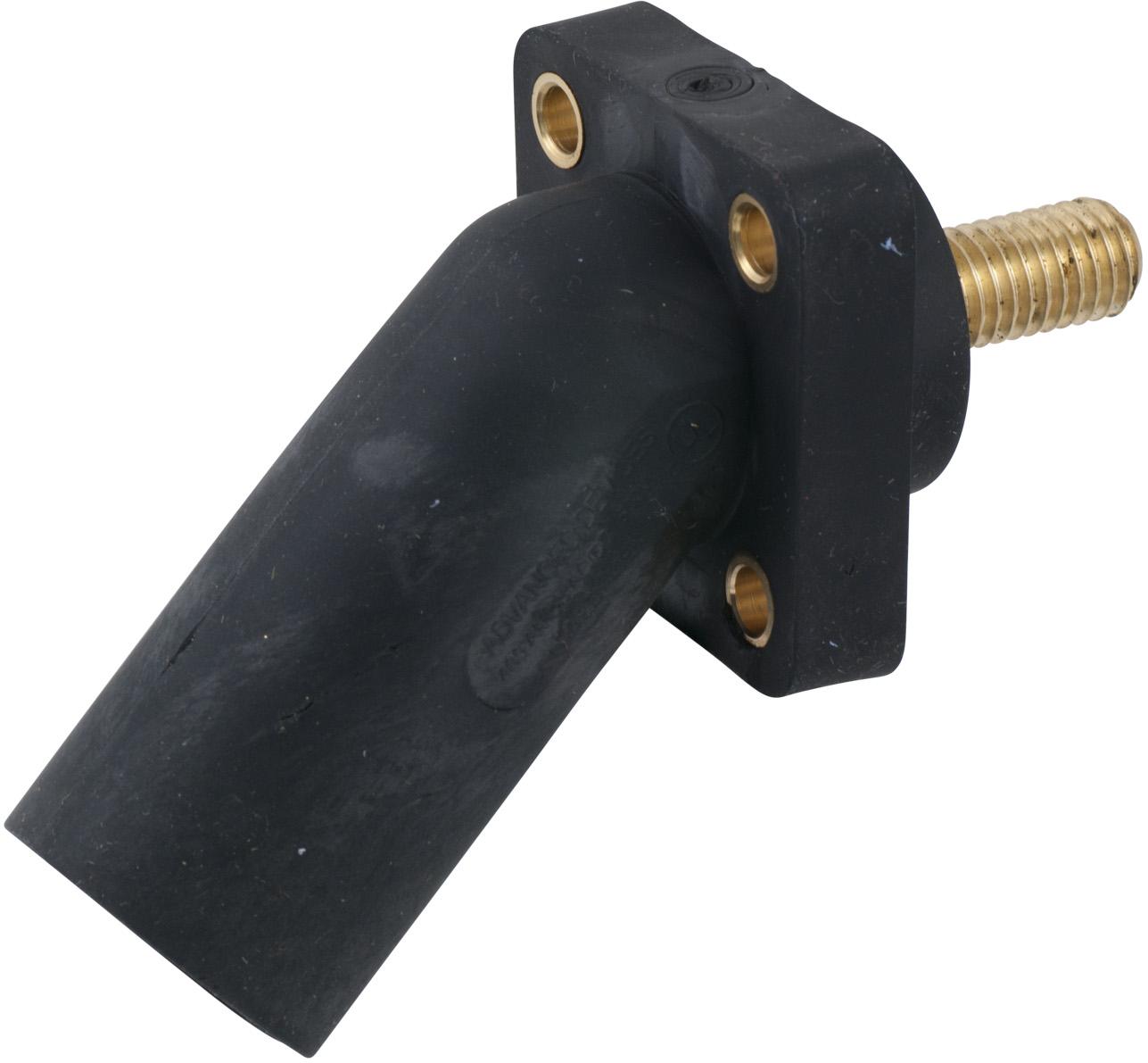 Marinco-CLS45MRSB-A Steckverbinder CLS 45 Degree Inlet Panel Mount (400A / 600V) 1-1/8 Threaded Stud Male - Black (A)