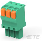 TE Connectivity-1986722-3 Connector Terminal Blocks Conn Terminal Block F 3 POS 3.81mm Push-In Spring ST Cable Mount 11A/Contact