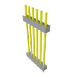Conn Board Stacker HDR 6 POS 2.54mm Solder ST Top Entry Thru-Hole Bulk