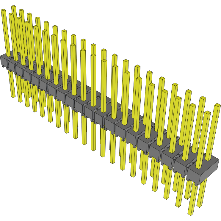 Samtec-MTSW-120-10-S-D-415 Steckverbinderleisten und Leiterplattenbuchsen Conn Unshrouded Header HDR 40 POS 2.54mm Solder ST Top Entry Thru-Hole Bulk