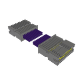 Cable Assembly Discrete Wire 0.254m 28AWG Terminal Strip to Terminal Strip 20 to 20 POS HDR-HDR Crimp-Crimp Layer