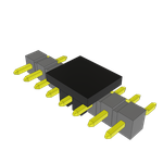 Conn Unshrouded Header HDR 8 POS 2.54mm Solder RA Side Entry SMD T/R