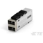 Connector Accessories zQSFP+ Cage Right Angle Nickel Silver Tray