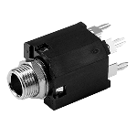 Conn Audio Jack F 3 POS Solder Lug ST Panel Mount 3 Terminal 1 Port Bulk