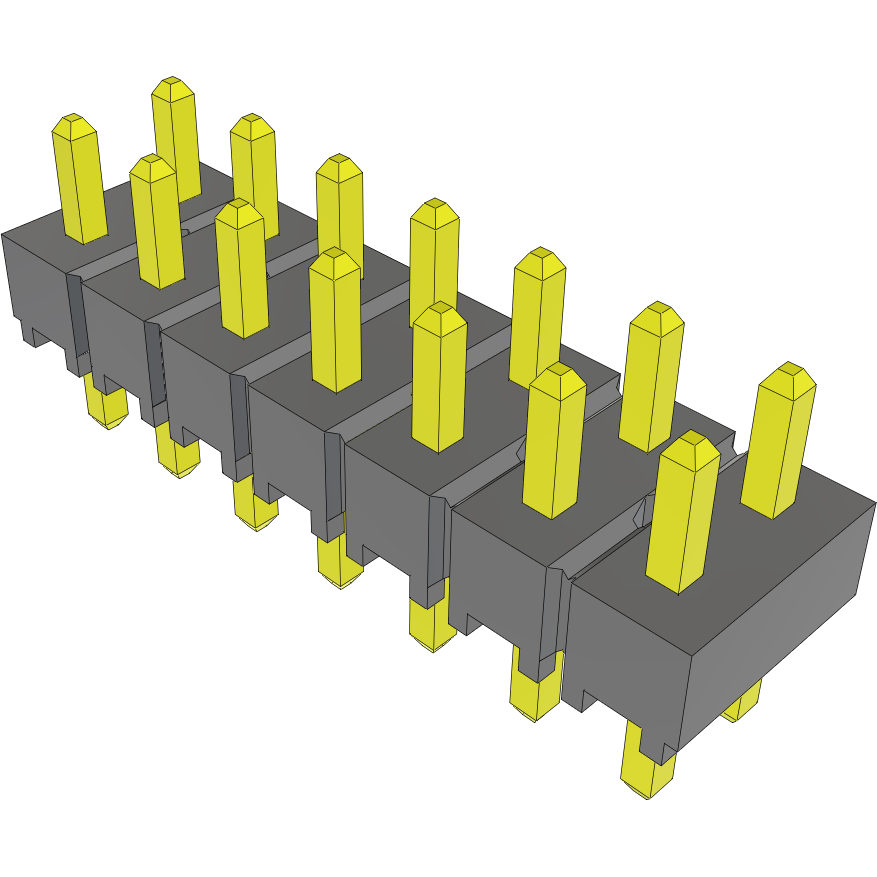 Samtec-TSW-107-06-L-D Steckverbinderleisten und Leiterplattenbuchsen Conn Unshrouded Header HDR 14 POS 2.54mm Solder ST Top Entry Thru-Hole Bulk