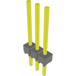 Conn Unshrouded Header HDR 3 POS 2.54mm Solder ST Top Entry Thru-Hole Bulk