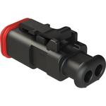 Conn Housing PL 2 POS Crimp ST Cable Mount Black