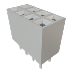 Conn Socket Strip SKT 8 POS 2.54mm Solder ST Top Entry Thru-Hole TIGER CLAW™ Layer