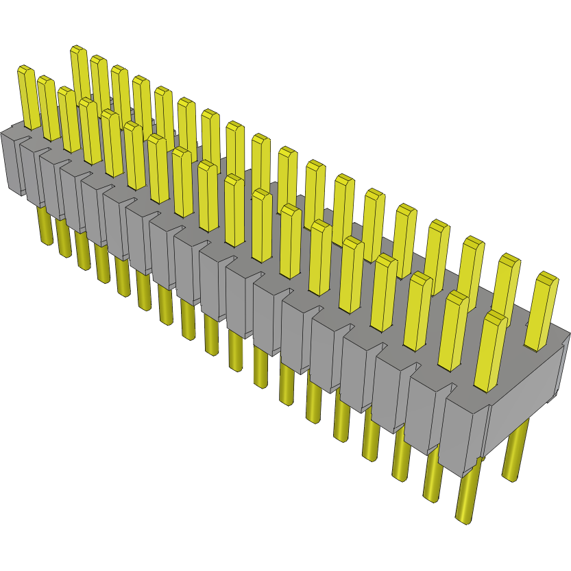 Samtec-HTMS-118-02-S-D Piastre connettori e prese PCB Conn Unshrouded Header HDR 36 POS 1.27mm Solder ST Top Entry Thru-Hole Tube