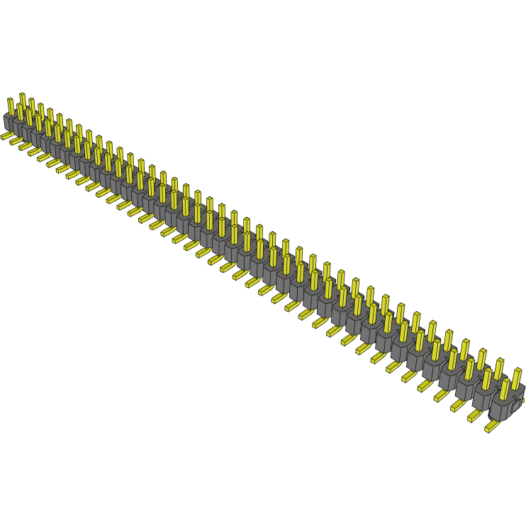 Samtec-TSM-140-04-L-DV-A 连接器插头及 PCB 插座 Conn Unshrouded Header HDR 80 POS 2.54mm Solder ST Top Entry SMD Tube