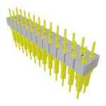 Conn Unshrouded Header HDR 26 POS 2.54mm Solder ST Top Entry Thru-Hole Tube