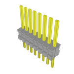 Conn Unshrouded Header HDR 8 POS 1.27mm Solder ST Top Entry Thru-Hole Tube