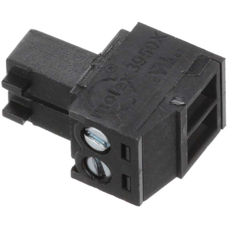 Molex-0395000002 Steckverbinder, Klemmenblöcke Conn PC Terminal Block F 2 POS 3.5mm Screw RA Cable Mount 8A/Contact Eurostyle™