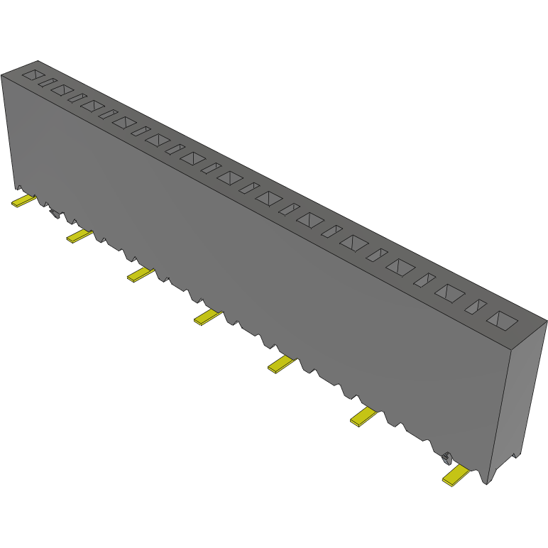 Samtec-SSM-113-L-SV-LC Embases de raccordement et réceptacles PCB Conn Socket Strip SKT 13 POS 2.54mm Solder ST Top Entry SMD Tube
