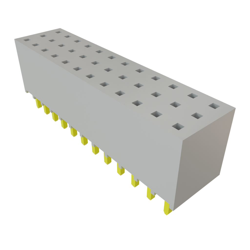 Samtec-SSQ-112-01-G-T Connector Headers and PCB Receptacles Conn Socket Strip SKT 36 POS 2.54mm Solder ST Top Entry Thru-Hole Bulk
