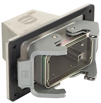 HARTING Technology Group-19628101122 Backshells Panel Mount Housing 180° 10/B Shell Size Aluminum Die Cast Han®