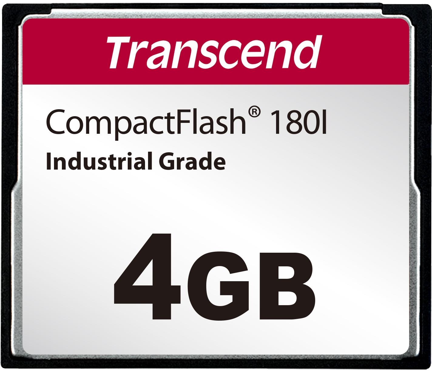 Transcend Information-TS4GCF180I Flash-Karten Flash Card 4G-byte 3.3V/5V CompactFlash Bulk