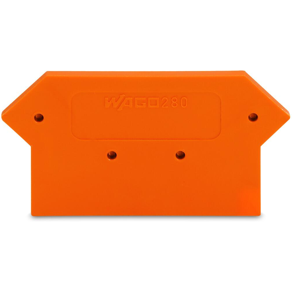 WAGO-280-331 Accesorios del conector Connector Accessories End and Intermediate Plate Straight Polyamide 6/6 Orange Box