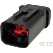 TE Connectivity-776488-1 Einzeladersteckverbinder, Gehäuse Conn Housing RCP 4 POS 4.5mm Crimp ST Cable Mount Black Bag Automotive