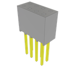 Conn Socket Strip SKT 8 POS 2.54mm Solder ST Top Entry Thru-Hole Bulk