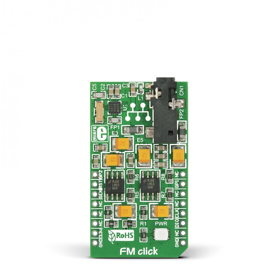 MikroElektronika-MIKROE-1431 Cartes et kits de développement RF/sans fil Si4703 Tuner Click Board