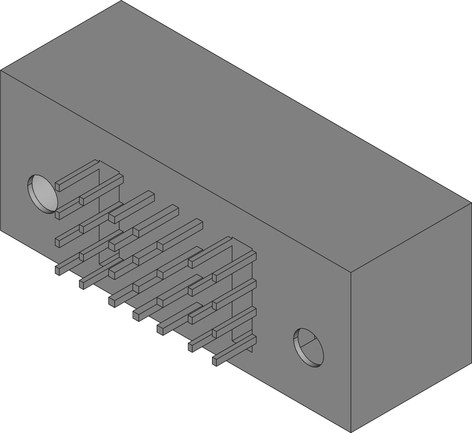 Amphenol Communications Solutions-51700-10101201CALF Connector Headers and PCB Receptacles Conn Wire to Board HDR 2Power/12Signal POS (2.54mm/3.81)mm/2.54mm Press Fit ST Top Entry Thru-Hole PwrBlade® Tray
