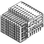 Conn VHDM RCP 6 POS 2mm Solder RA Thru-Hole VHDM® Tube