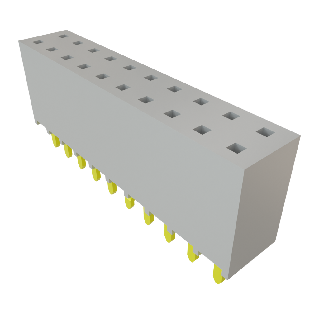 Samtec-SSW-110-01-G-D-LL Steckverbinderleisten und Leiterplattenbuchsen Conn Socket Strip SKT 20 POS 2.54mm Solder ST Top Entry Thru-Hole Bulk