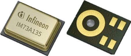 Infineon Technologies AG-IM73A135V01XTSA1 Micrófonos Mic Omni-Directional 250Ohm -38dB 2.75V Rectangle Solder Pad
