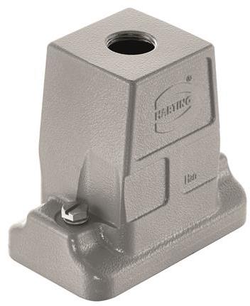 HARTING-19396060447 抽缩起动适配器 Hood 180° 6B Shell Size Powder Die Cast Aluminum Screw Lock Han®