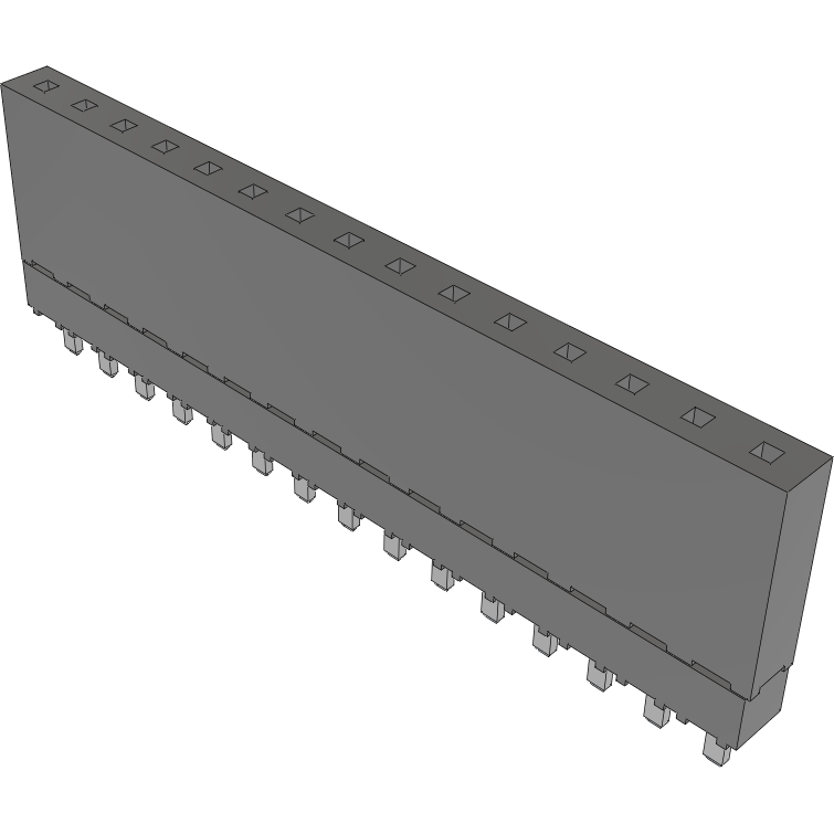 Samtec-ESW-115-12-S-S Connector Headers and PCB Receptacles Conn Elevated Socket SKT 15 POS 2.54mm Solder ST Top Entry Thru-Hole Tube