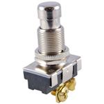 NTE Electronics-54-134 Druckknopfschalter Switch Push Button OFF (ON) SPST Round Plunger 15A 250VAC 125VDC Momentary Contact Panel Mount Screw