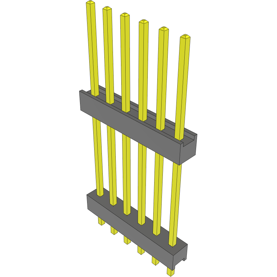 Samtec-DW-06-13-L-S-710 Piastre connettori e prese PCB Conn Board Stacker HDR 6 POS 2.54mm Solder ST Top Entry Thru-Hole Bulk