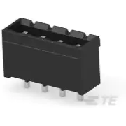 TE Connectivity-796643-4 Connector Headers and PCB Receptacles Conn Shrouded Header (4 Sides) HDR 4 POS 5mm Solder ST Top Entry Thru-Hole Box