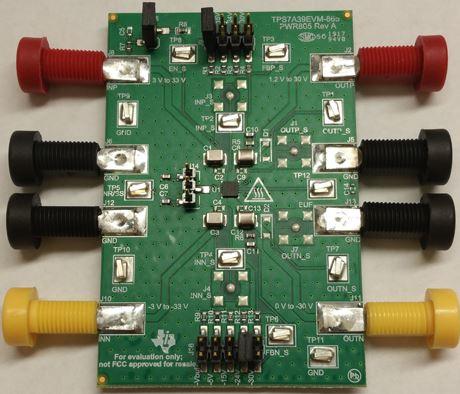 Texas Instruments-TPS7A39EVM-865 Placas y kits de desarrollo de administración de potencia TPS7A39 Linear Regulator Evaluation Board