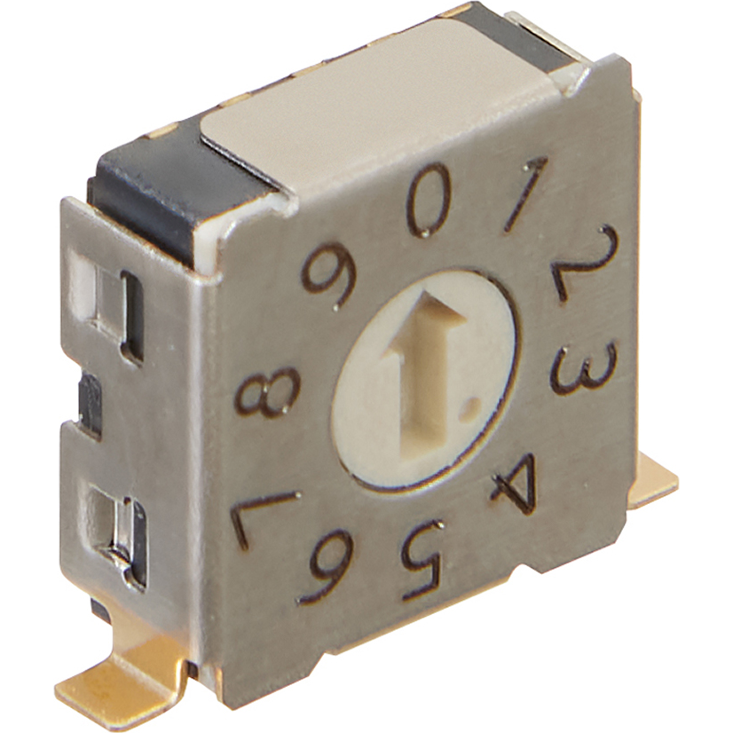 NKK Switches-FD02FR10H-S Interruttore DIP Switch DIP N.O./N.C. SP10T 10 Flush Screwdriver 20VAC 20VDC 0.4VA Gull Wing 10000Cycles 1.27mm SMD