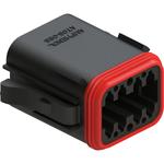 Conn Housing PL 8 POS Crimp ST Cable Mount Black