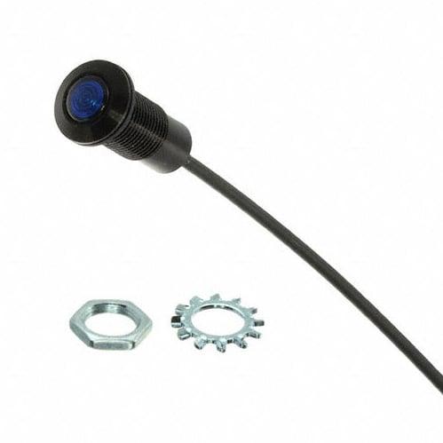 Visual Communications-FLXR1BTP04 Conduits lumineux DEL LED Light Pipe Round Vertical Blue Flexible