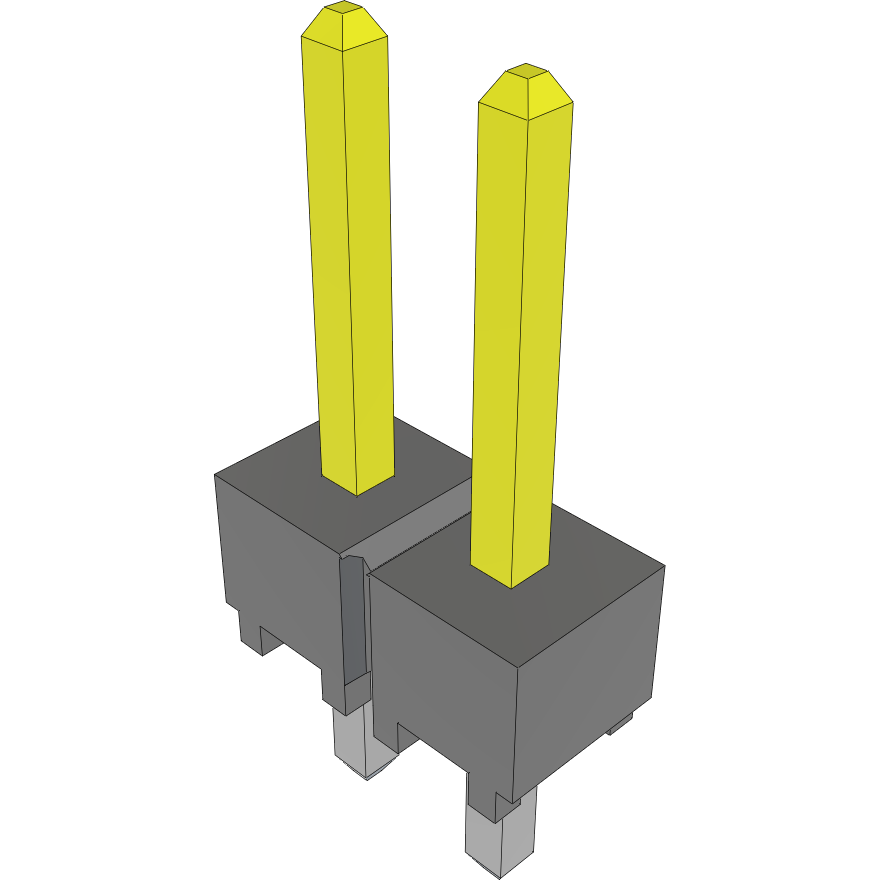 Samtec-HTSW-102-07-S-S Steckverbinderleisten und Leiterplattenbuchsen Conn Unshrouded Header HDR 2 POS 2.54mm Solder ST Top Entry Thru-Hole Bulk