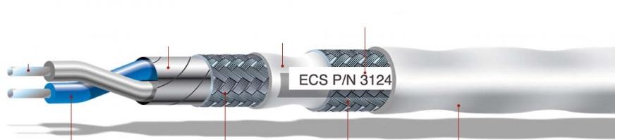 Amphenol Cable and Interconnect Technologies-312402 Kabel, Mehrleiter Data Bus Cable Foil/Braid High Temperature Flouropolymer 2Conductors 22AWG 6.96mm White High Temperature Fluoropolymer