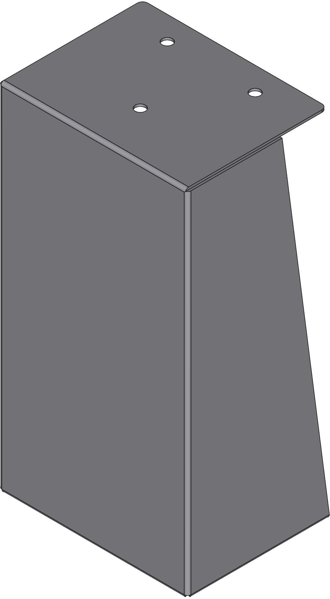 Hammond Manufacturing-1481FE8K null Floor Stand Kit, Steel, Gray, 8In Length, 6In Depth, 6In Height