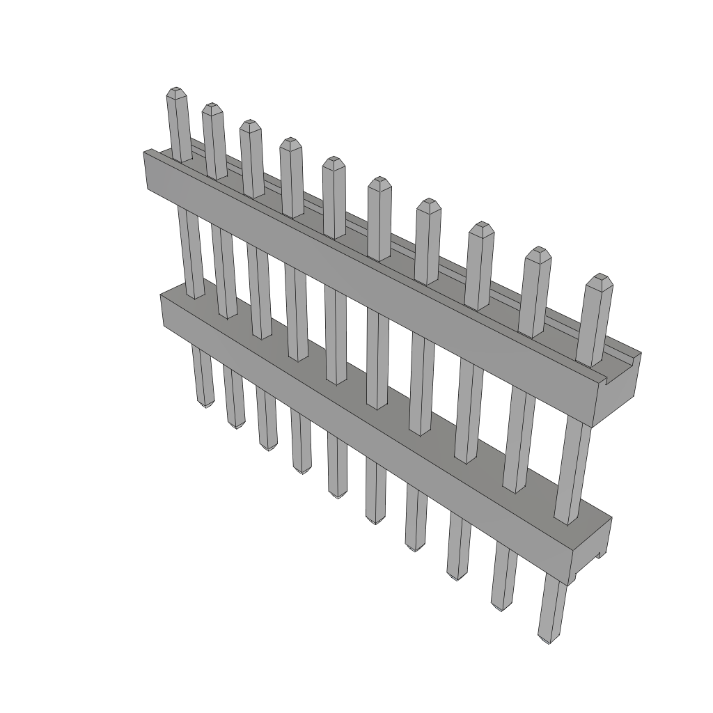 Samtec-TW-10-04-T-S-300-160 Connector Headers and PCB Receptacles Conn Board Stacker HDR 10 POS 2mm Solder ST Top Entry Thru-Hole Bulk