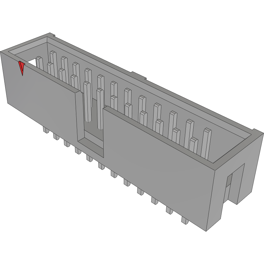 Samtec-HTST-112-02-T-D 连接器插头及 PCB 插座 Conn Shrouded Header (4 Sides) HDR 24 POS 2.54mm Solder ST Top Entry Thru-Hole Bulk