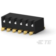 TE Connectivity-EDSP06SGRFNTU04 DIP-Schalter Switch DIP ON OFF SPST 6 Short Piano 0.025A 24VDC Gull Wing 2000Cycles 2.54mm SMD Tube
