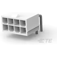 TE Connectivity-1586863-8 Cabezales del conector y receptáculos PCB Conn Shrouded Header (4 Sides) HDR 8Power POS 4.2mm Solder RA Thru-Hole Tray